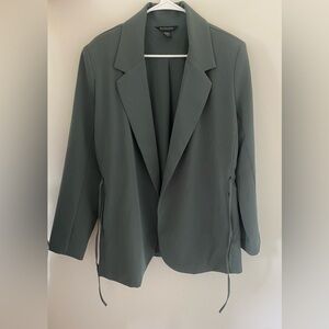 Athleta Endless Prima twill Blazer | Green | Size 12